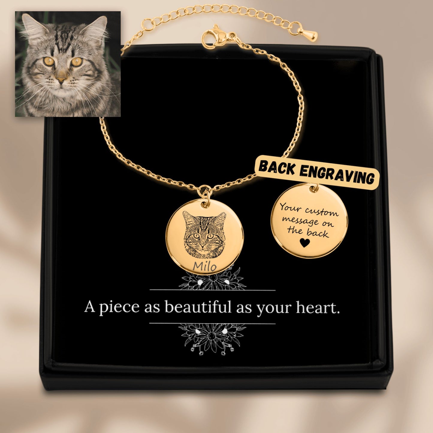 Cat Portrait Bracelet