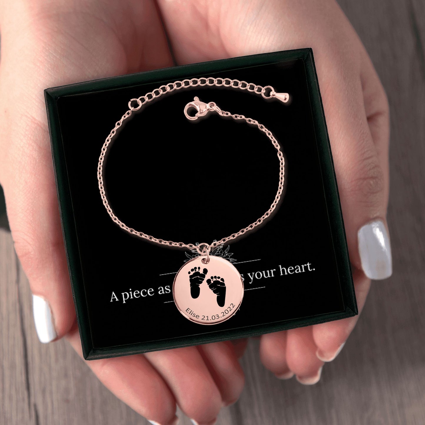 Feet Print Coin Bracelet