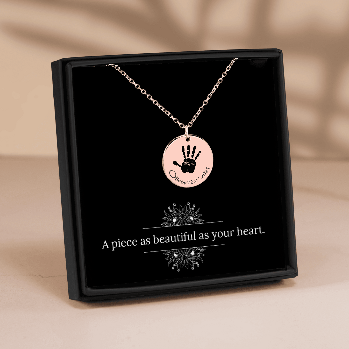 Actual Hand Print Necklace