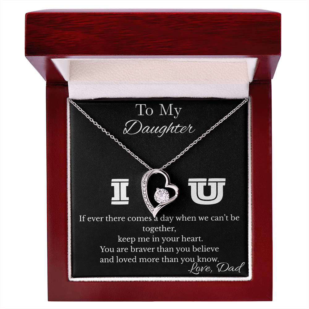 Daughter Necklace Birthday Gifts From Dad, To My Daughter Graduation Valentine's Day Christmas Gifts From Day, Love Knot Forever Love For Women, 21st Birthday Gift
