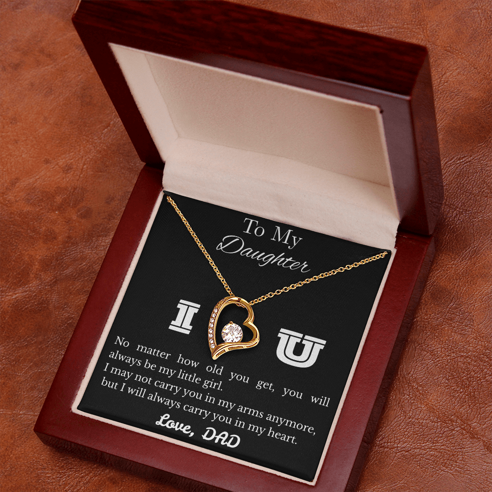 To My Daughter Necklace Gifts From Dad, Birthday Graduation Gift For Daughter From Dad, Necklaces For Women, Love Knot Forever Love