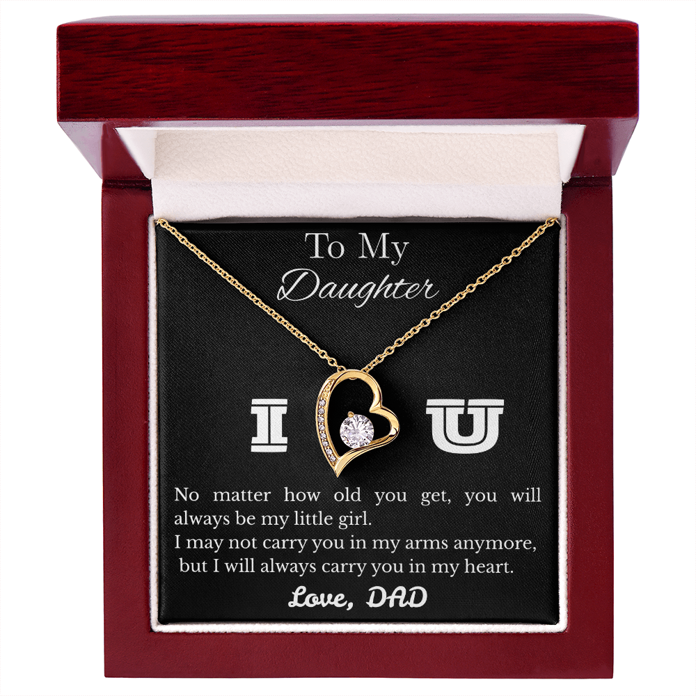 To My Daughter Necklace Gifts From Dad, Birthday Graduation Gift For Daughter From Dad, Necklaces For Women, Love Knot Forever Love