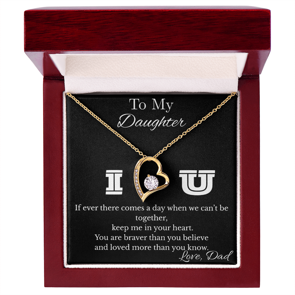 Daughter Necklace Birthday Gifts From Dad, To My Daughter Graduation Valentine's Day Christmas Gifts From Day, Love Knot Forever Love For Women, 21st Birthday Gift