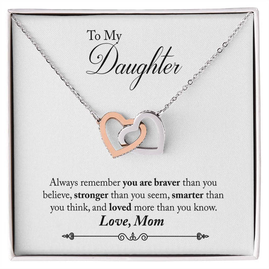 To My Daughter Necklace From Mom