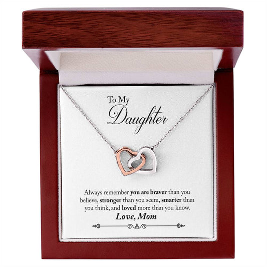 To My Daughter Necklace From Mom
