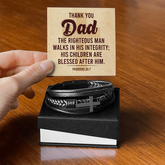 Faith Gift To Dad, Bracelet Gifts From Son To Dad, To Dad Bracelet Gift From Daughter, Birthday Gift For Dad From Daughter and Son