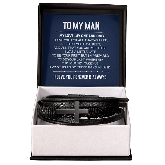 To My Man Valentines Day Gifts From Wife, Men's Bracelet Gift From Wife To Husband, To My Husband Gifts From Wife, Birthday Gift For Husband From Loving Wife
