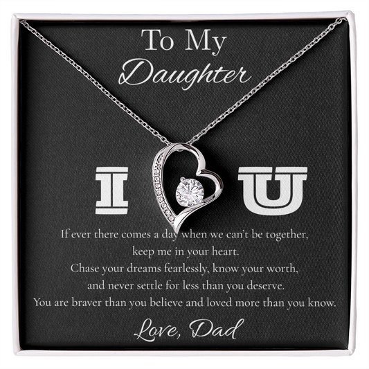 Daughter Gifts From Dad, To My Daughter Necklace Gift From Dad, Birthday Graduation Valentine's Day 21st Birthday