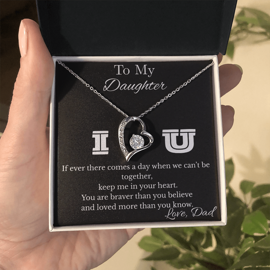 Daughter Necklace Birthday Gifts From Dad, To My Daughter Graduation Valentine's Day Christmas Gifts From Day, Love Knot Forever Love For Women, 21st Birthday Gift