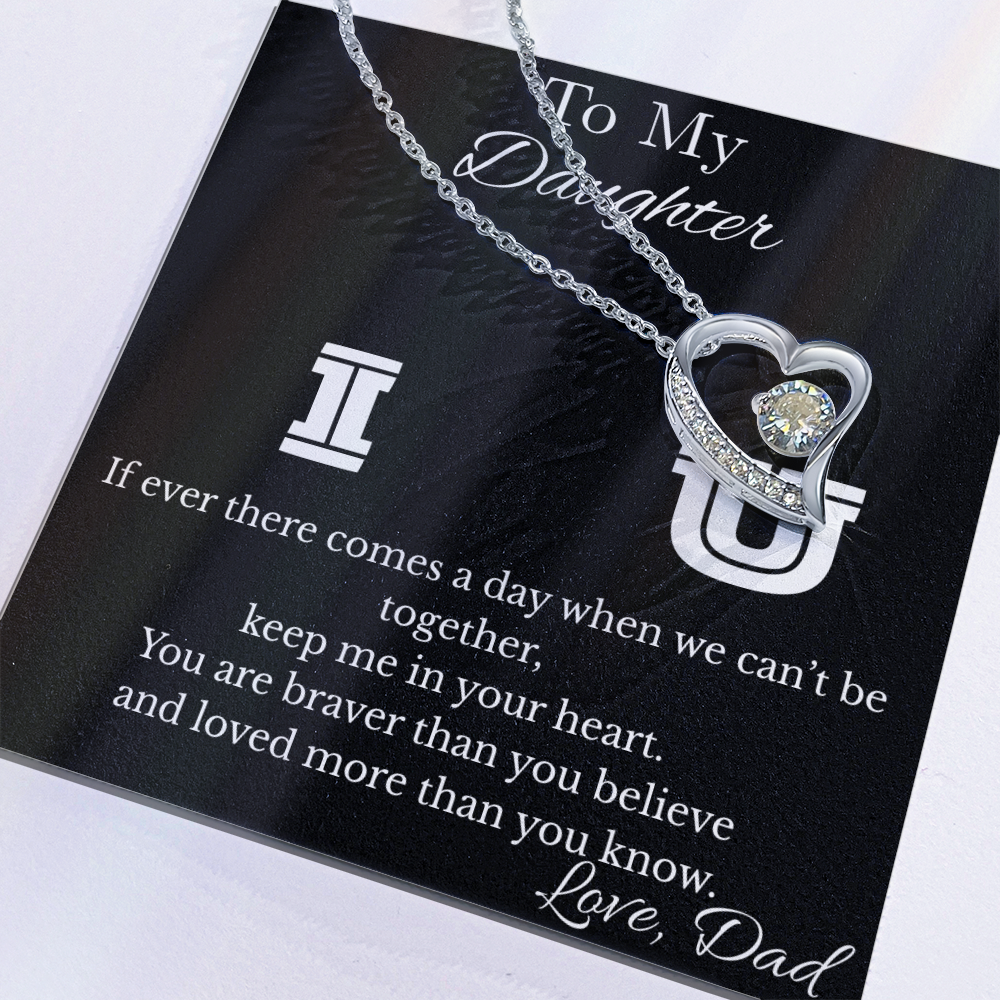 Daughter Necklace Birthday Gifts From Dad, To My Daughter Graduation Valentine's Day Christmas Gifts From Day, Love Knot Forever Love For Women, 21st Birthday Gift