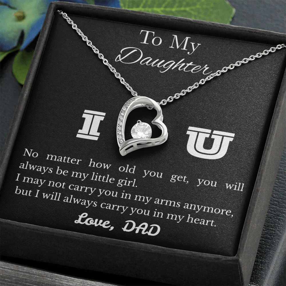 To My Daughter Necklace Gifts From Dad, Birthday Graduation Gift For Daughter From Dad, Necklaces For Women, Love Knot Forever Love