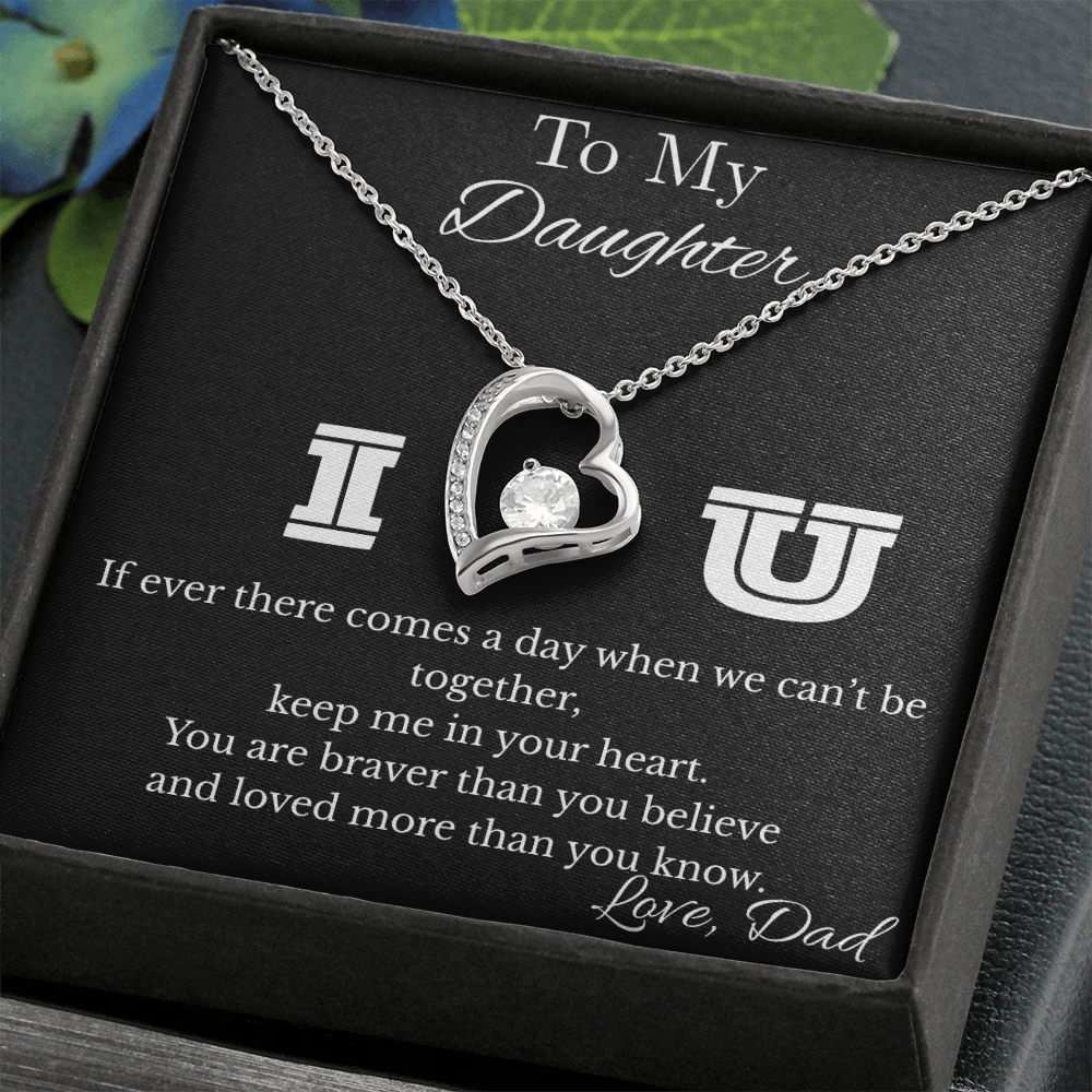 Daughter Necklace Birthday Gifts From Dad, To My Daughter Graduation Valentine's Day Christmas Gifts From Day, Love Knot Forever Love For Women, 21st Birthday Gift