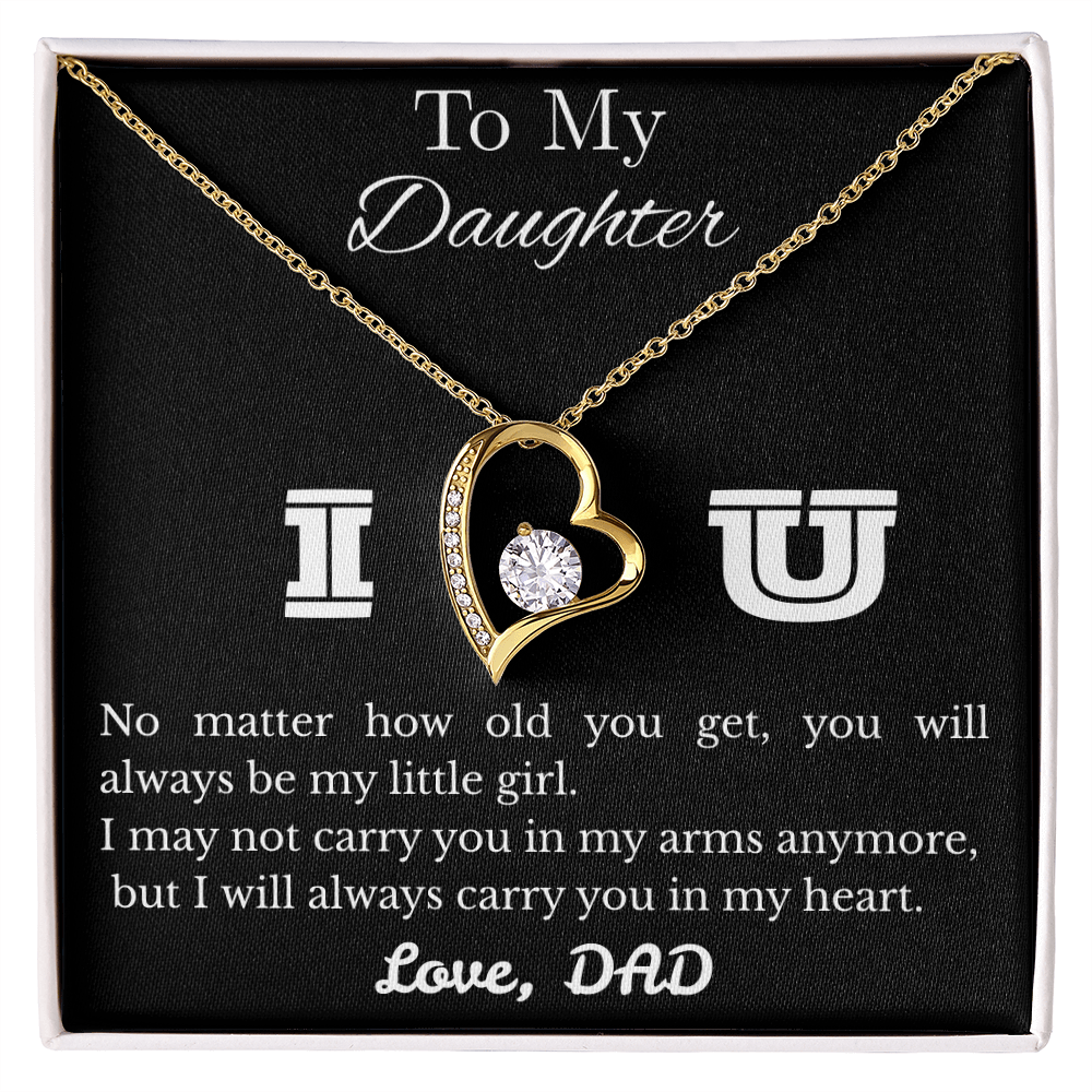 To My Daughter Necklace Gifts From Dad, Birthday Graduation Gift For Daughter From Dad, Necklaces For Women, Love Knot Forever Love