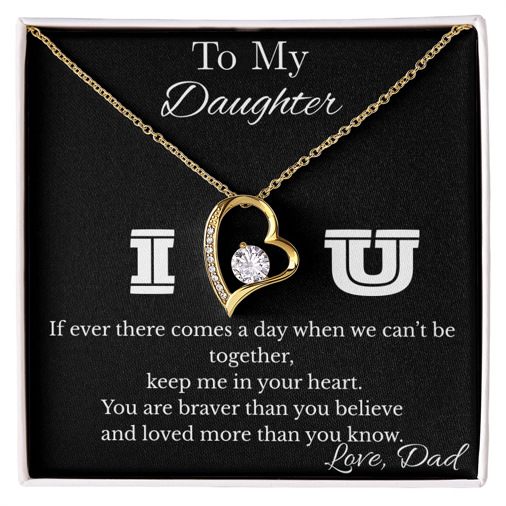 Daughter Necklace Birthday Gifts From Dad, To My Daughter Graduation Valentine's Day Christmas Gifts From Day, Love Knot Forever Love For Women, 21st Birthday Gift