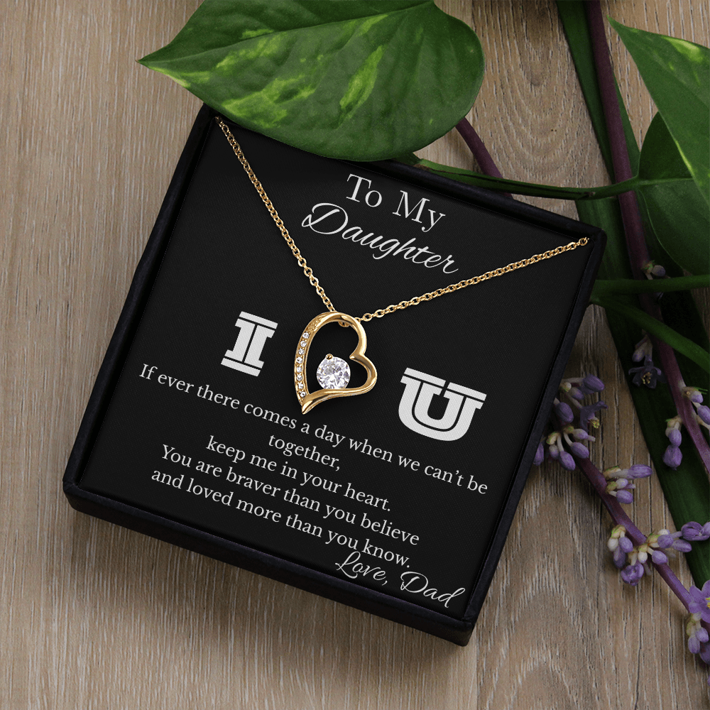 Daughter Necklace Birthday Gifts From Dad, To My Daughter Graduation Valentine's Day Christmas Gifts From Day, Love Knot Forever Love For Women, 21st Birthday Gift