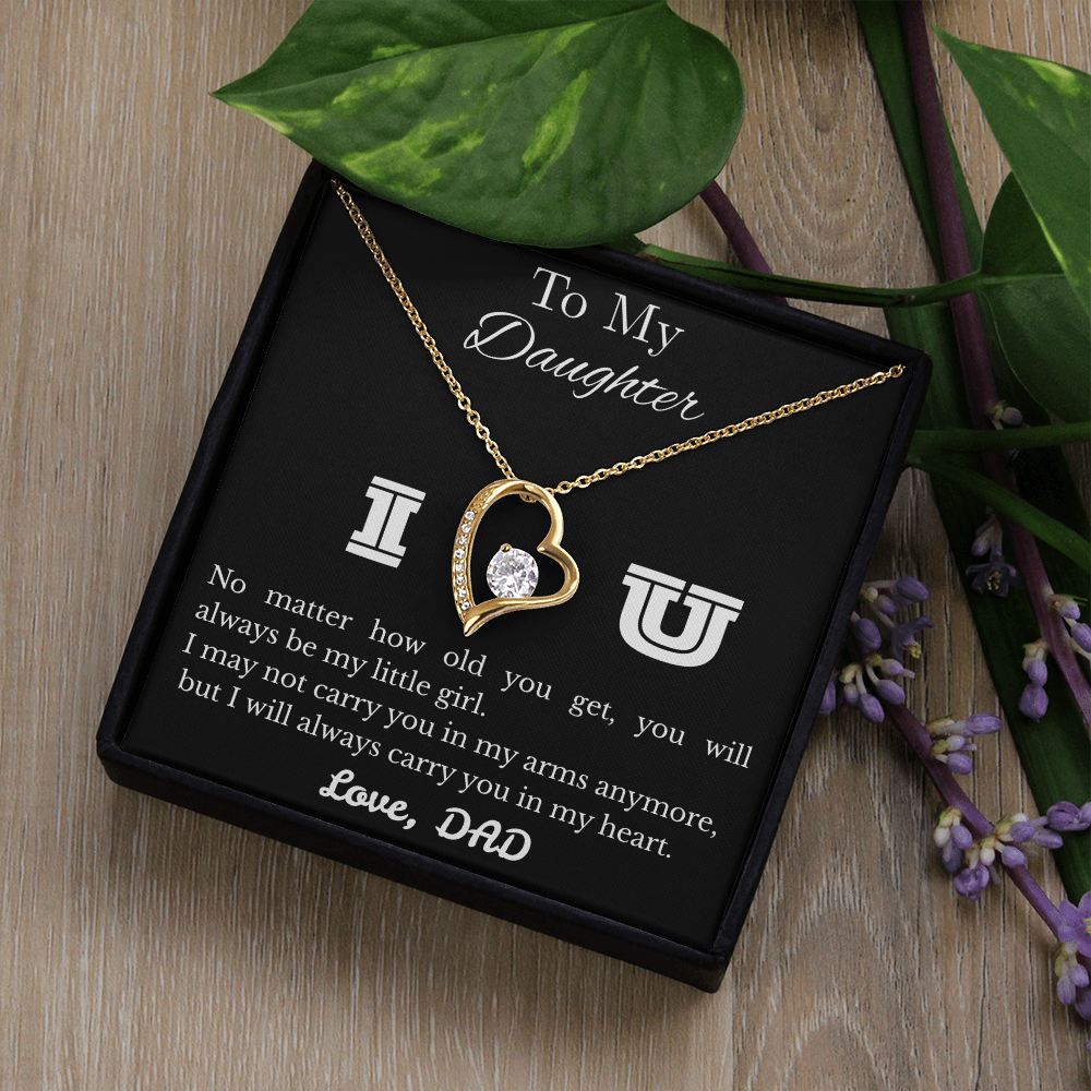 To My Daughter Necklace Gifts From Dad, Birthday Graduation Gift For Daughter From Dad, Necklaces For Women, Love Knot Forever Love
