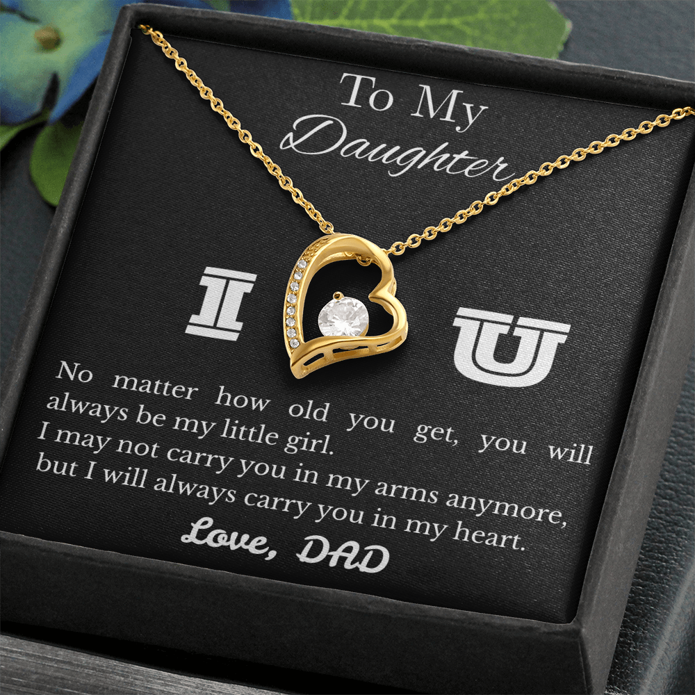 To My Daughter Necklace Gifts From Dad, Birthday Graduation Gift For Daughter From Dad, Necklaces For Women, Love Knot Forever Love
