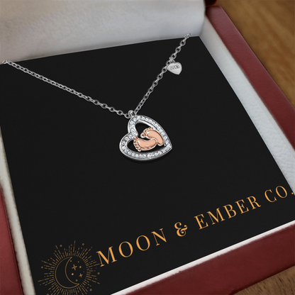 Baby Feet w/Heart Necklace
