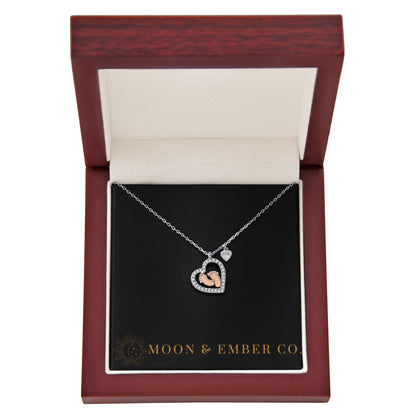 Baby Feet w/Heart Necklace