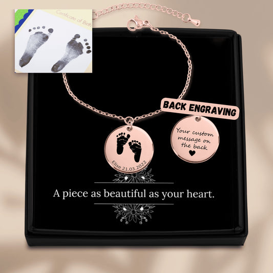 Feet Print Coin Bracelet