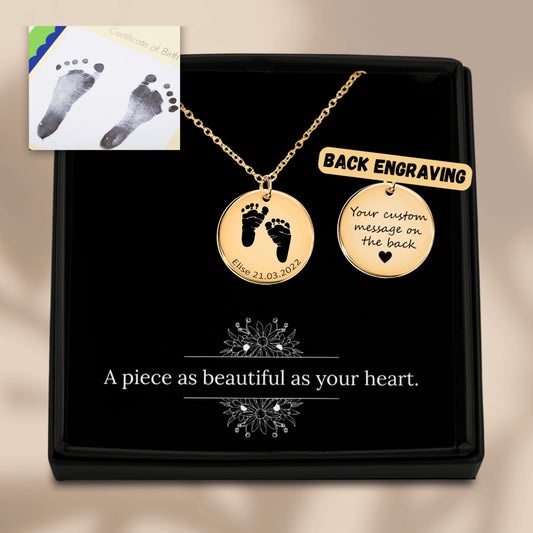 Actual Feet Print Necklace